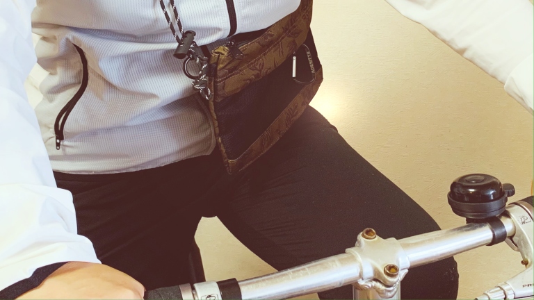 お気に入りサコッシュ 自転車女子