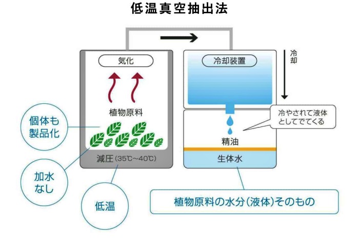 低温真空抽出法の仕組み図